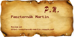 Paszternák Martin névjegykártya