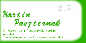 martin paszternak business card