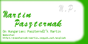 martin paszternak business card